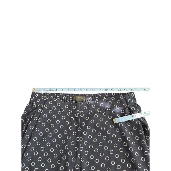 Talbots Woman Pants Plus Black Navy Nautical Relaxed Straight Leg Size 16W - Picture 10 of 13